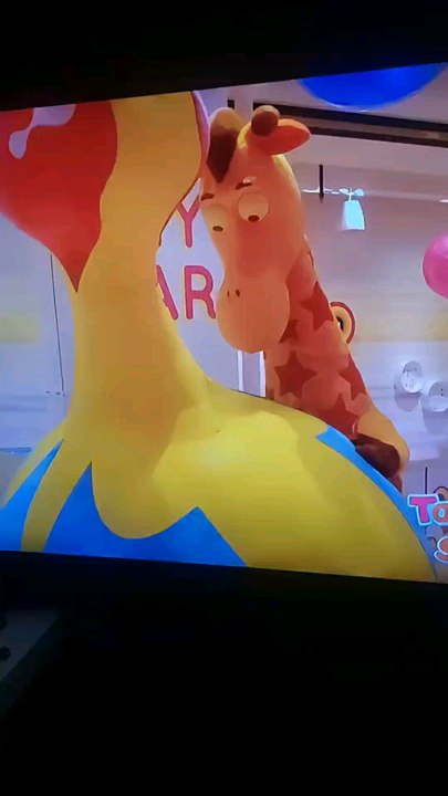 Geoffrey and Sloomoo are Hugging Each other because there are two Mascots from Sloomoo and Toys R Us/Geoffrey's Vision