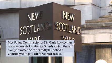 Met Police chief accused of making ‘thinly veiled threat’ to senior officers over job cuts