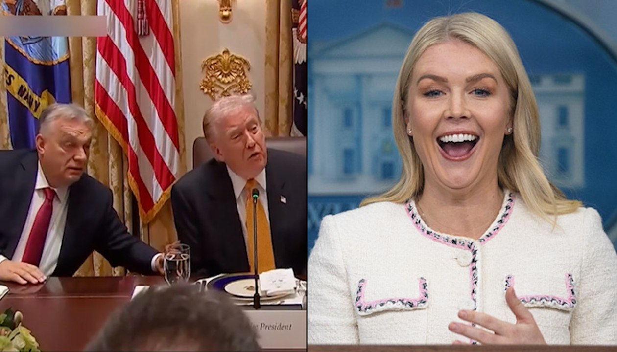 ‘Don’t leave us Karoline…’: Trump Jokes as Orbán Tries to Recruit WH Press Secy