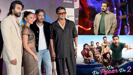 Ajay Devgn, Rakul Preet, Madhavan & Meezaan At Salman Khan's Bigg Boss 19 Set | Team De De Pyaar De 2
