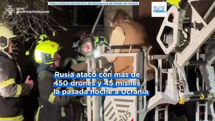Rusia lanza un ataque masivo contra Ucrania con 450 drones y 45 misiles