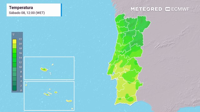 A madrugada de domingo poderá contar com valores de temperatura abaixo dos 10 ºC em boa parte do país
