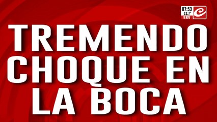 Tremendo choque en el barrio porteño de La Boca: hay tres heridos graves