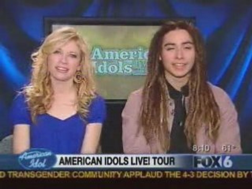 Jason Castro, Brooke White on Fox6 051708