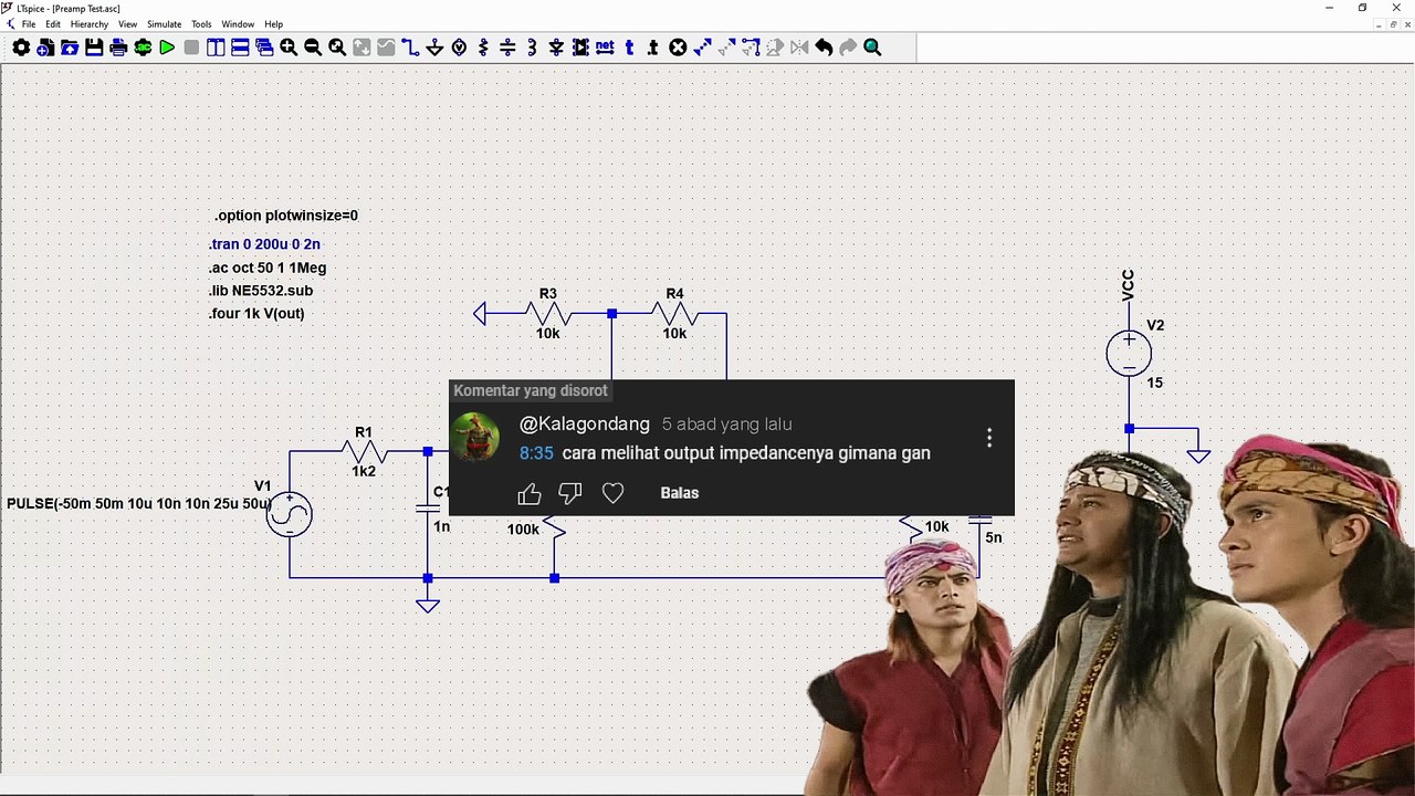 Simulasi Output Impedance pada LTspice