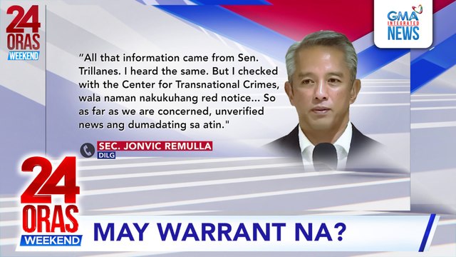Warrant of arrest laban kay Sen. Dela Rosa, inilabas na umano ng ICC, ayon kay Omb. Remulla #shorts | 24 Oras Weekend