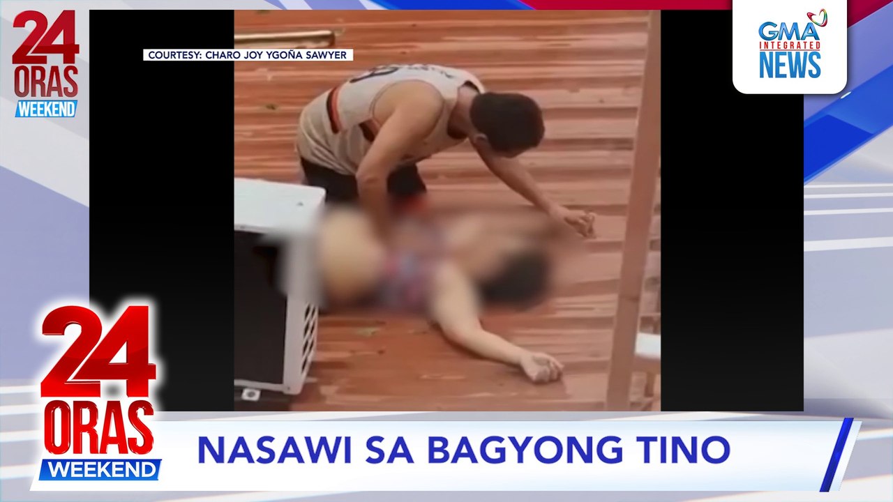 Lalaki, pilit isinalba ang kaniyang misis sa gitna ng bagyo #shorts | 24 Oras Weekend | 24 Oras Weekend