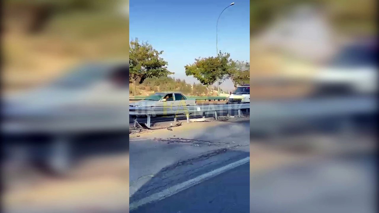 Şanlıurfa’da Kontrolden Çıkan Otomobil Refüje Çarptı