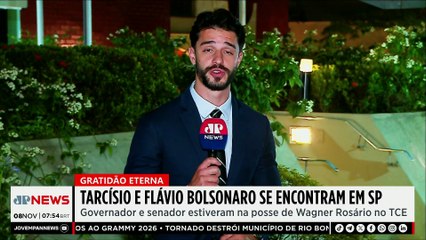 Tarcísio se encontra com Flávio e reforça apoio a Bolsonaro