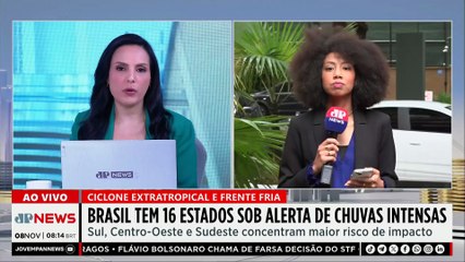 Brasil tem 16 estados sob alerta de chuvas intensas