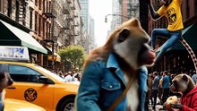 Monkeys Take Over New York Streets 🐒 | Funny Monkey Moments in NYC City Life