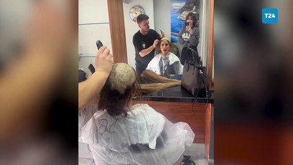 Kanserle mücadele eden Irmak Ünal, saçlarını kazıttığı anları paylaştı