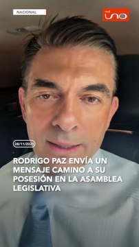 Rodrigo Paz envió un mensaje a través de sus redes sociales mientras se dirigía a la Asamblea Legislativa para su posesión presidencial