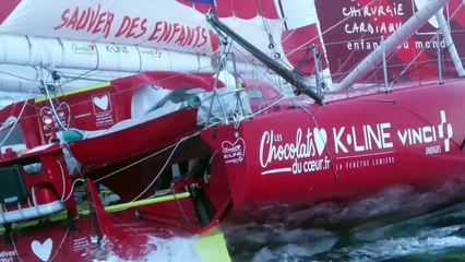 [TRANSAT CAFÉ L’OR]  Passage de la ligne d’Initiatives Coeur de Violette Dorange et Samantha Davies 08-11-25