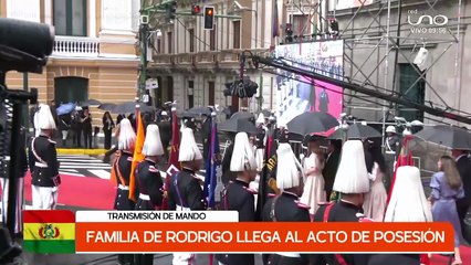 LLEGA DE LA FAMILIA DE RODRIGO PAZ A LA POSESIÓN