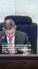 se Inicia la sesión de la Asamblea Legislativa  que tomará juramento  a Paz y Lara