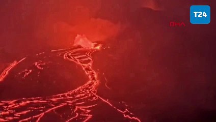Hawaii'deki Kilauea Yanardağı'nda 36'ncı patlama öncesi lav akıntıları