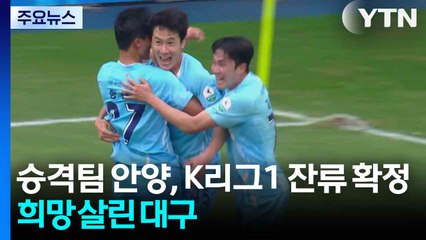 승격팀 안양, K리그1 잔류 확정...희망 살린 대구 / YTN