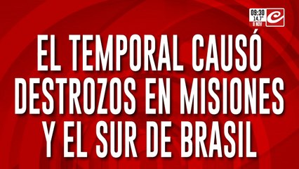 Temporal arrasó con el norte de Misiones y el sur de Brasil: hay muertos y decenas de heridos