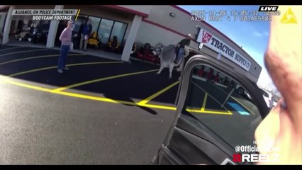 Officer Meets Bull Named Gus in Tractor Supply Parking Lot