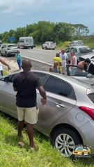 Acidente gravíssimo: Motorista com suspeita de embriaguez provoca engavetamento envolvendo seis carros na BA-099