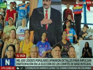 Mérida | Más de mil 600 líderes populares elegirán sus Comités Bolivariano de Base Integral