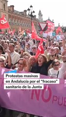 Miles de personas contra la gestión sanitaria en Andalucía