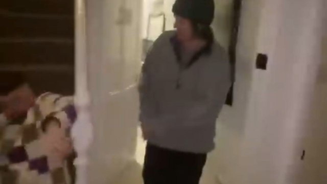 Boy takes an epic tumble down stairs and hits every single step on his way