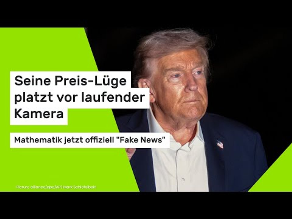 Donald Trumps Preis-Lüge platzt vor laufender Kamera