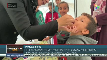 Palestine | U.N. warns that one in five Gaza children have not received essential vaccines