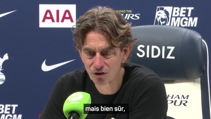 Tottenham - Après les sifflets, Franck évoque l'entrée décisive de Mathys Tel