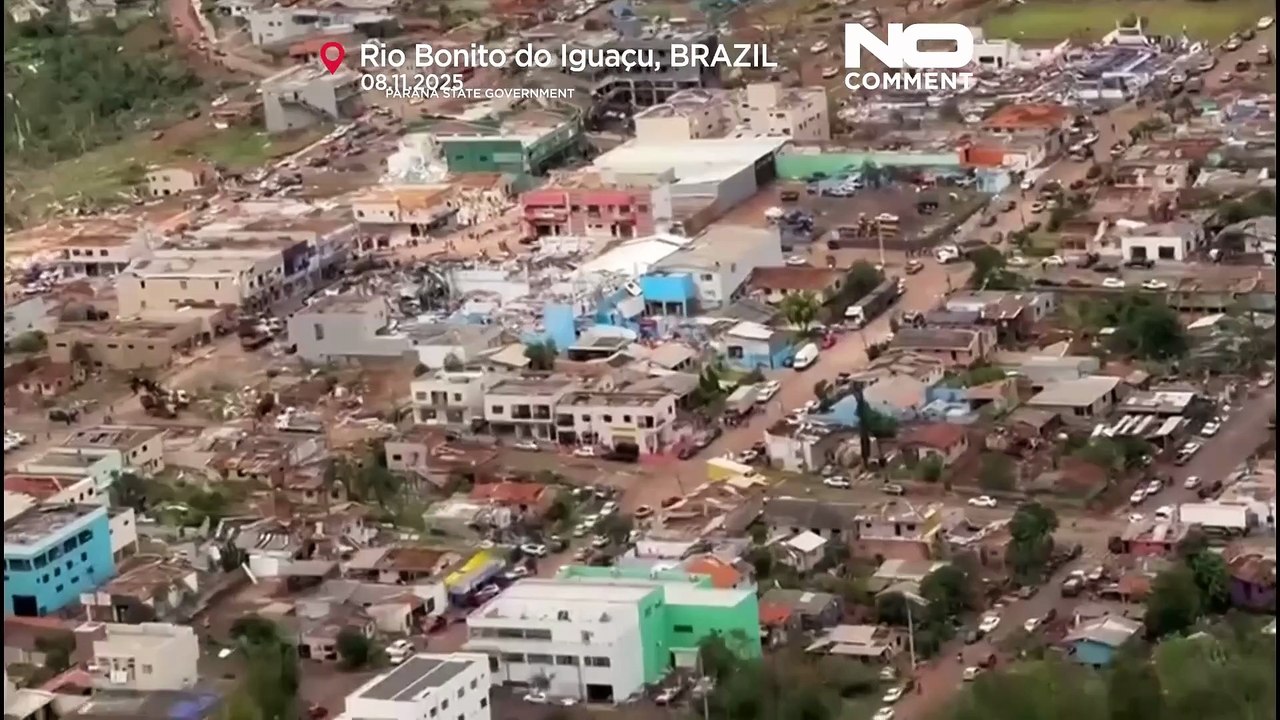 Drohnenbilder zeigen großflächige Verwüstung: Tödlicher Tornado trifft Brasilien