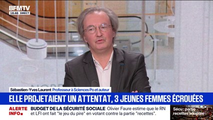 Trois femmes soupçonnées de préparer un attentat: "Il faut saluer l'action des services de police [...] la surveillance est très efficace en France", déclare Sébastien-Yves Laurent, auteur