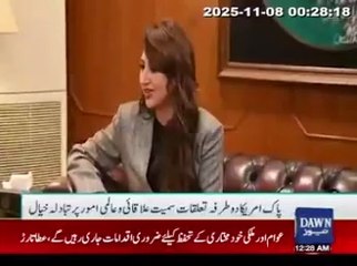 U.S. Chargé d’Affaires Natalie Baker meets Deputy Prime Minister and Foreign Minister Ishaq Dar.