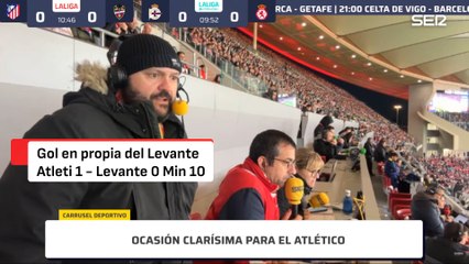 Resumen y goles del Atlético de Madrid 3-1 Levante ⚽ | Audio Carrusel - thumbnail