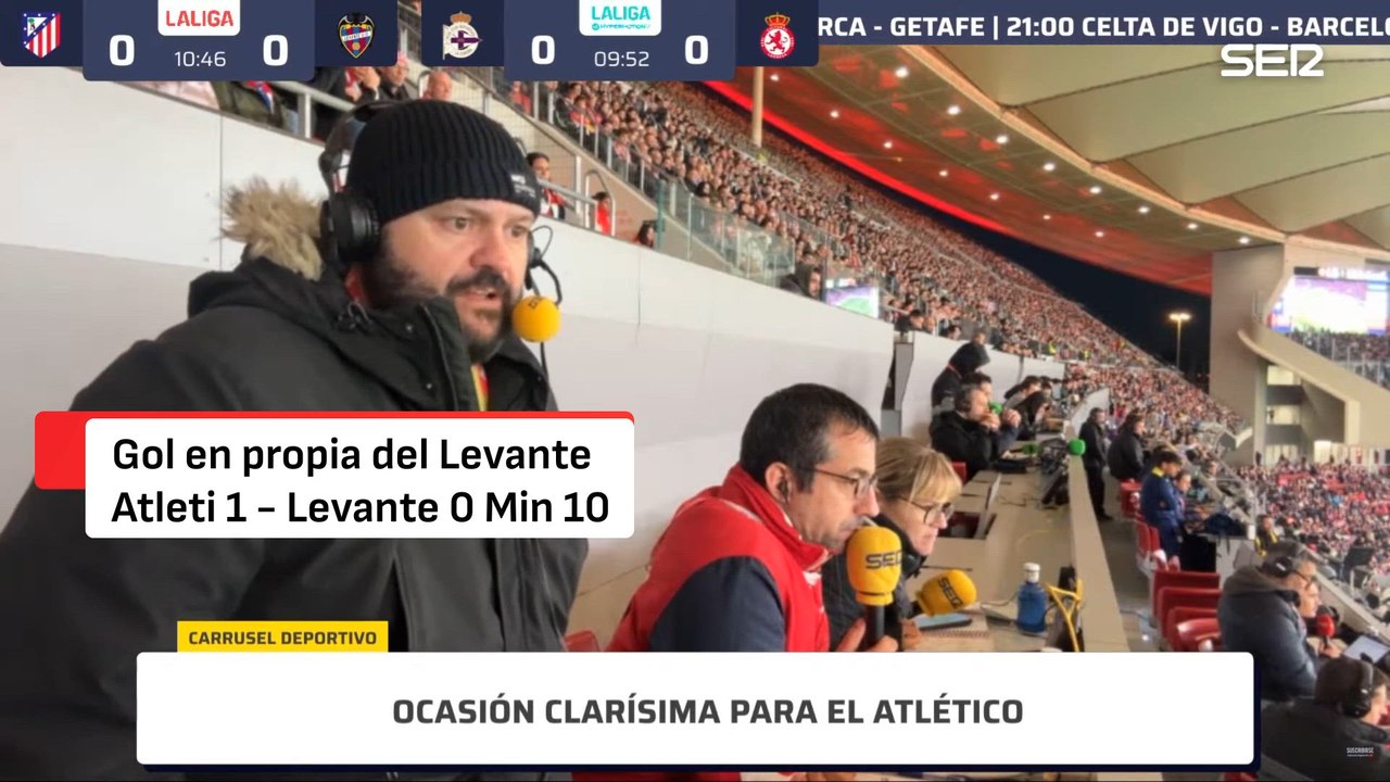 Resumen y goles del Atlético de Madrid 3 - Levante 1 | Audio Carrusel