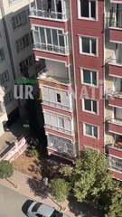 Karaköprü’de 6 Katlı Binada Ölümle Burun Buruna Anlar Kamerada