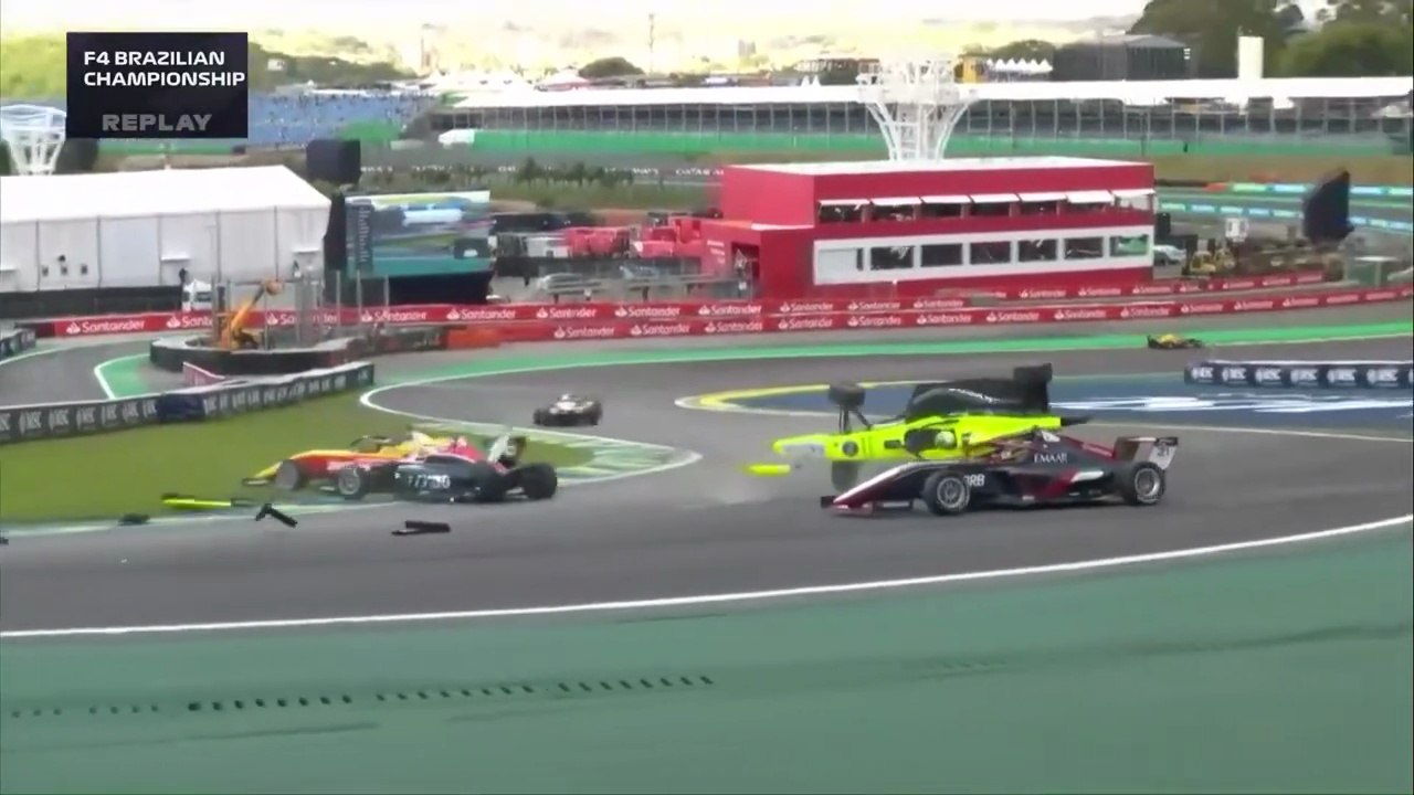 F4 Brazilian Championship 2025 Interlagos 2 Race 2 Saleh Flips