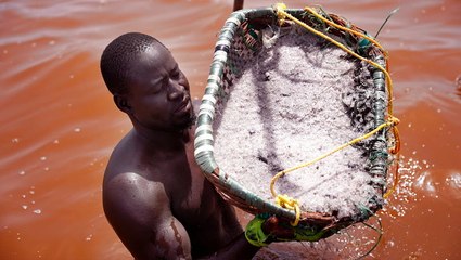 Why miners risk their lives in one of the world's saltiest lakes