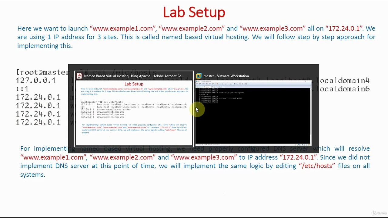 Make Changes in Hosts File - Demo | Named Based Virtual Hosting | Apache Web Server