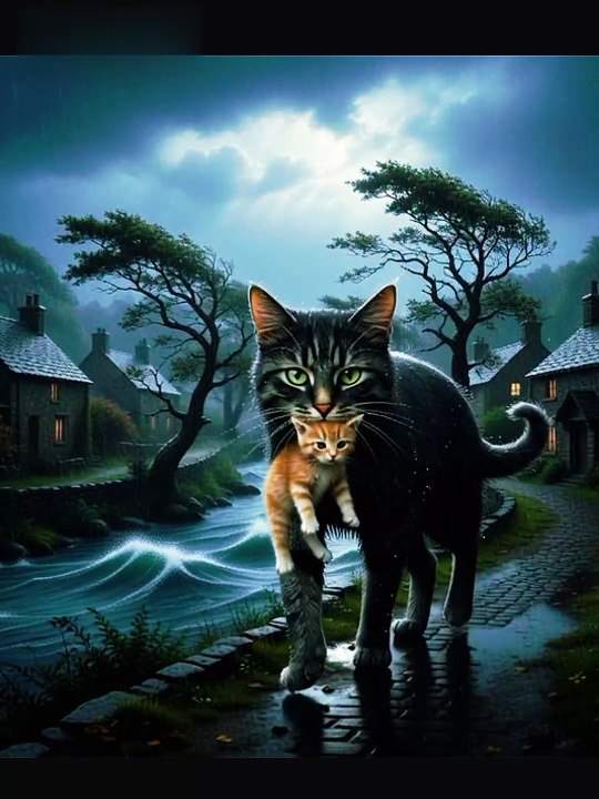 Cat cold night