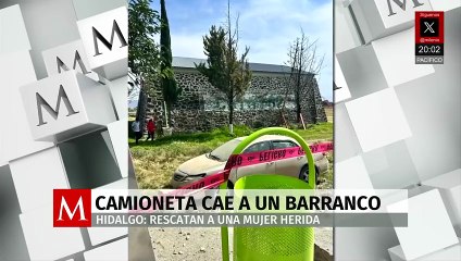 Cae una camioneta en un barranco de 150 metros en la México-Tampico y deja un muerto
