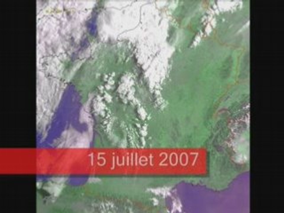 Chemtrails taken by satellite over France