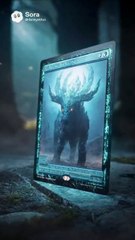 Magic the gathering card completely gets destroyed as its artwork comes to life