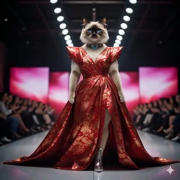 Hyper-Realistic Cat Model: 8K AI Art