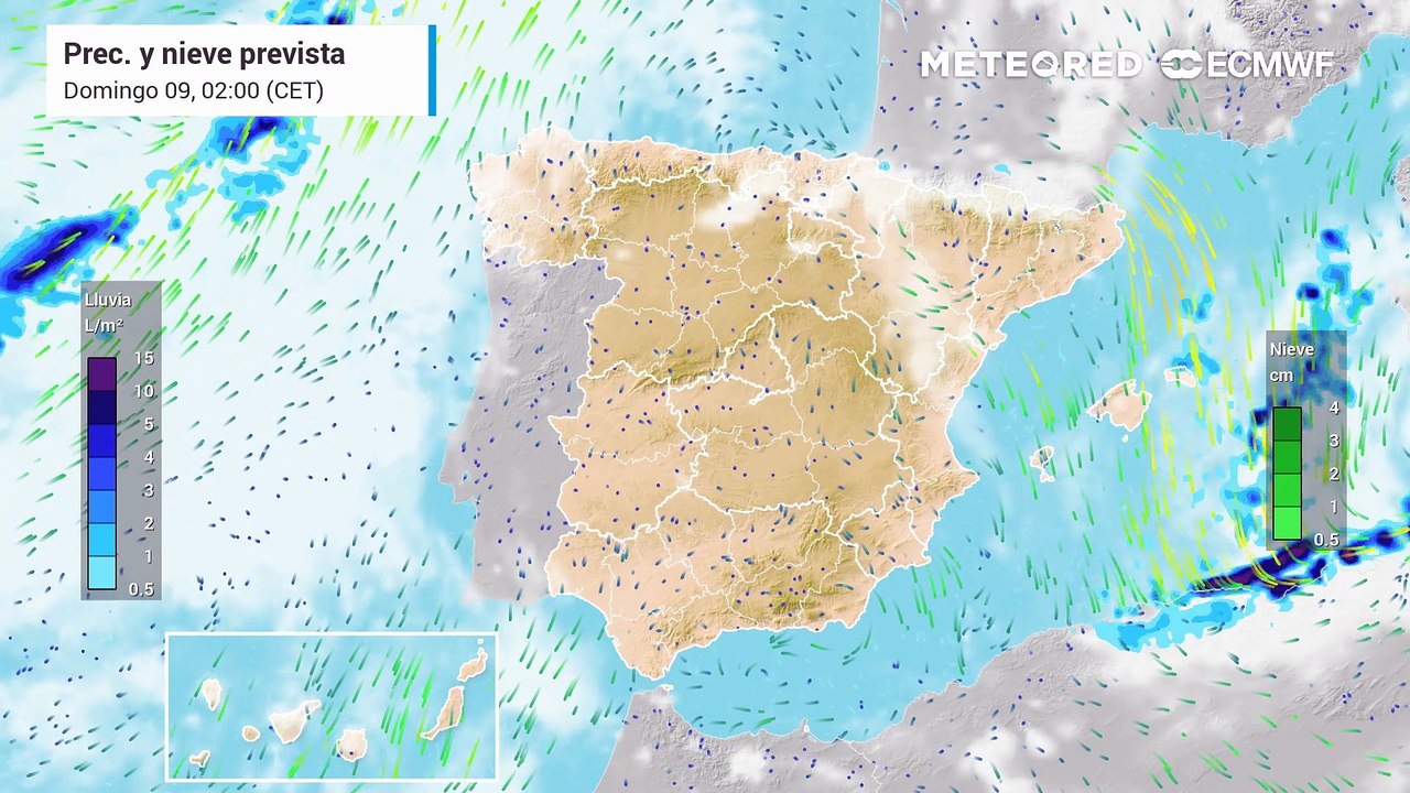 Tiempo en en España para la semana del 10 al 16 de noviembre de 2025