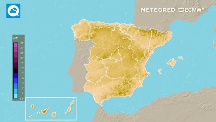 Precipitación acumulada prevista por el modelo europeo en los próximos días