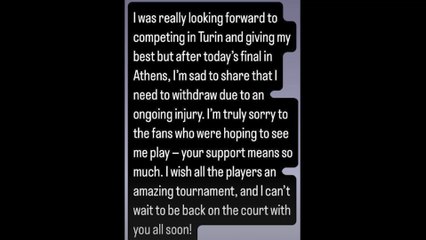 Djokovic withdraws from ATP Finals due to injury