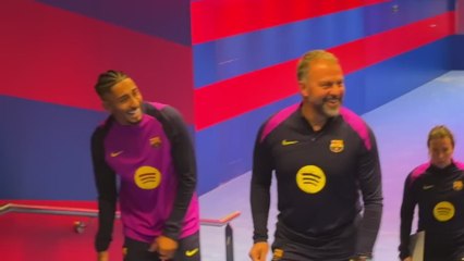 La habitación secreta del túnel de vestuario del Camp Nou que pocos conocen: Lewandowski y Raphinha se sorprendieron