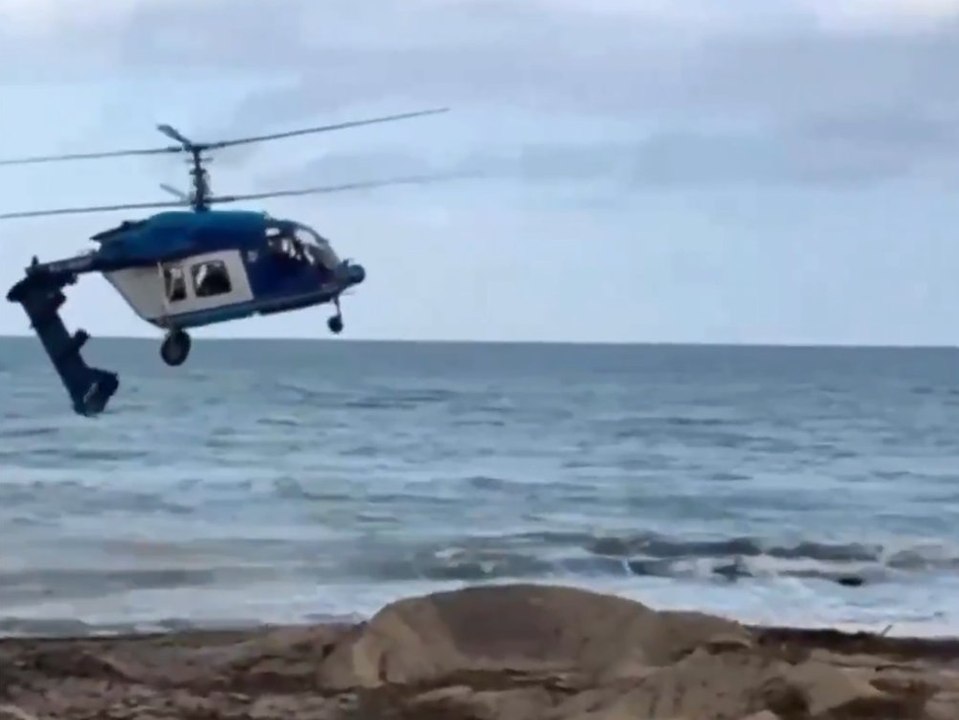 Russischer Hubschrauber stürzt auf Strandhaus: Fünf Tote